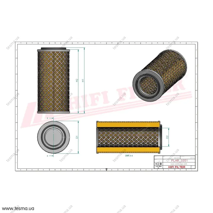 Фільтр повітряний HIFI FILTER SA10389 (фото 1)
