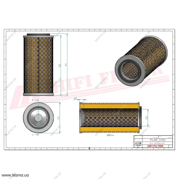 Фільтр повітряний HIFI FILTER SA10819 (фото 1)