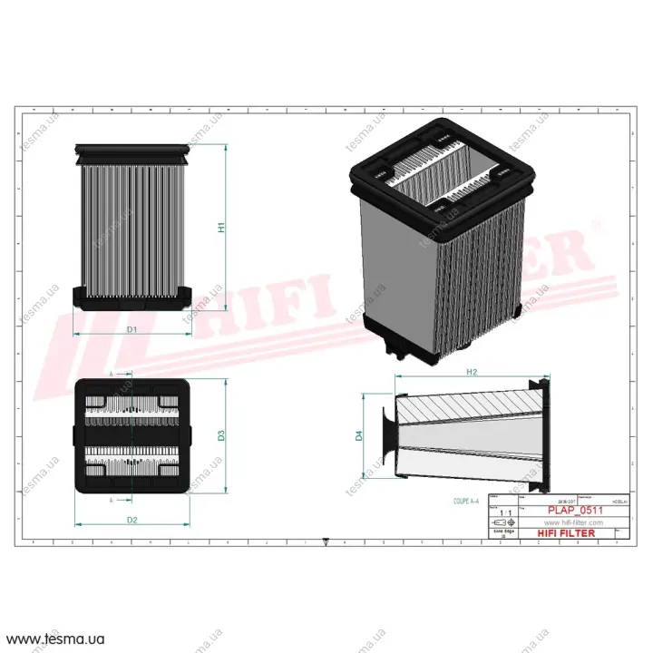 Фільтр повітряний HIFI FILTER SA16913 (фото 1)