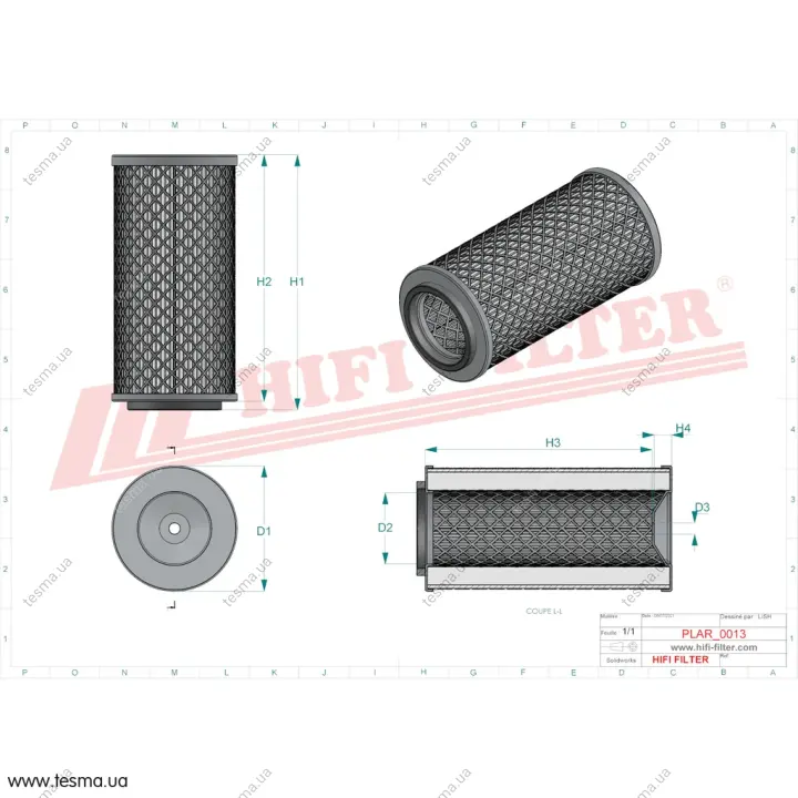 Фільтр повітряний HIFI FILTER SA18221 (фото 1)