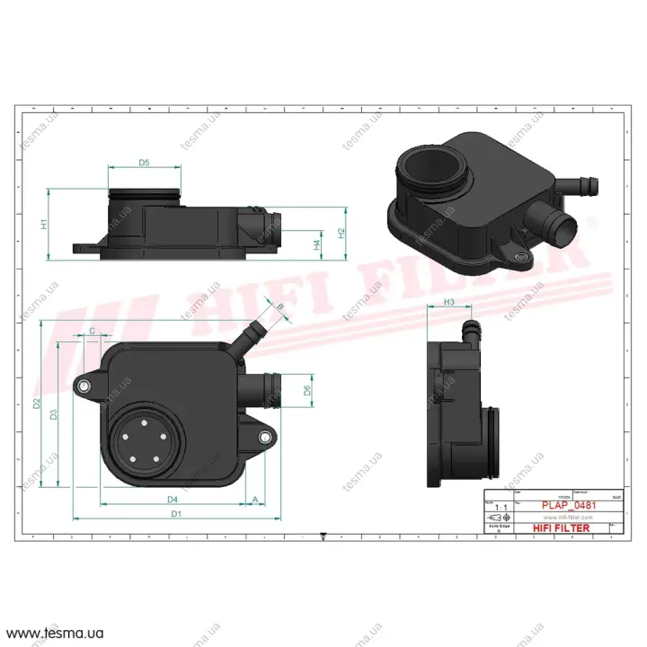 Фильтр воздушный HIFI FILTER SAO7128 (фото 1)