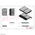 Cabin filter, kit. Фильтр воздушный, салона, кондиционера, комплект HIFI FILTER SC8044KIT (фото 2)
