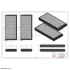 Cabin filter, kit. Фильтр воздушный, салона, кондиционера, комплект HIFI FILTER SC8064KIT (фото 2)