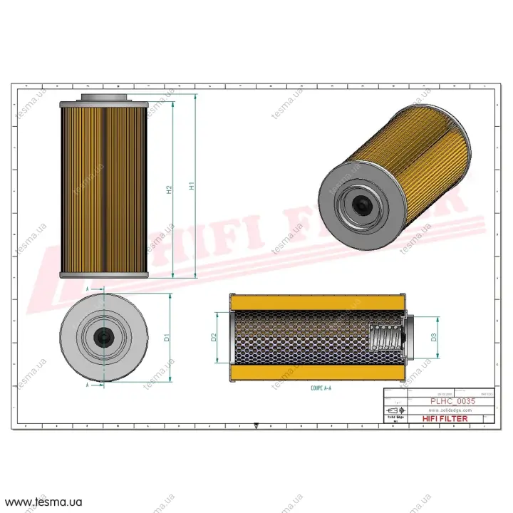 фильтр гидравлический HIFI FILTER SH63177 - фото 1