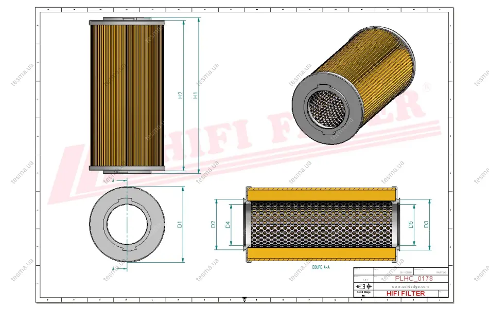 фільтр гідравлічний HIFI FILTER SH74156SP - фото 1