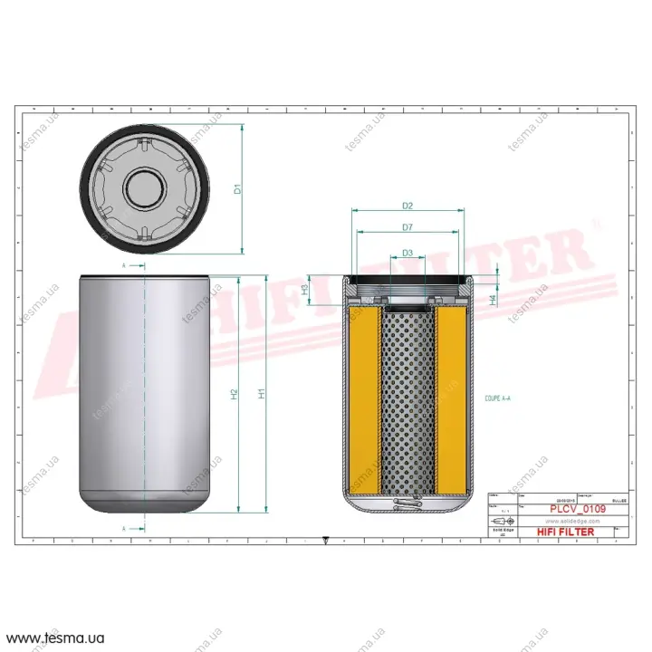 Фильтр топливный HIFI FILTER SN40635 (фото 1)
