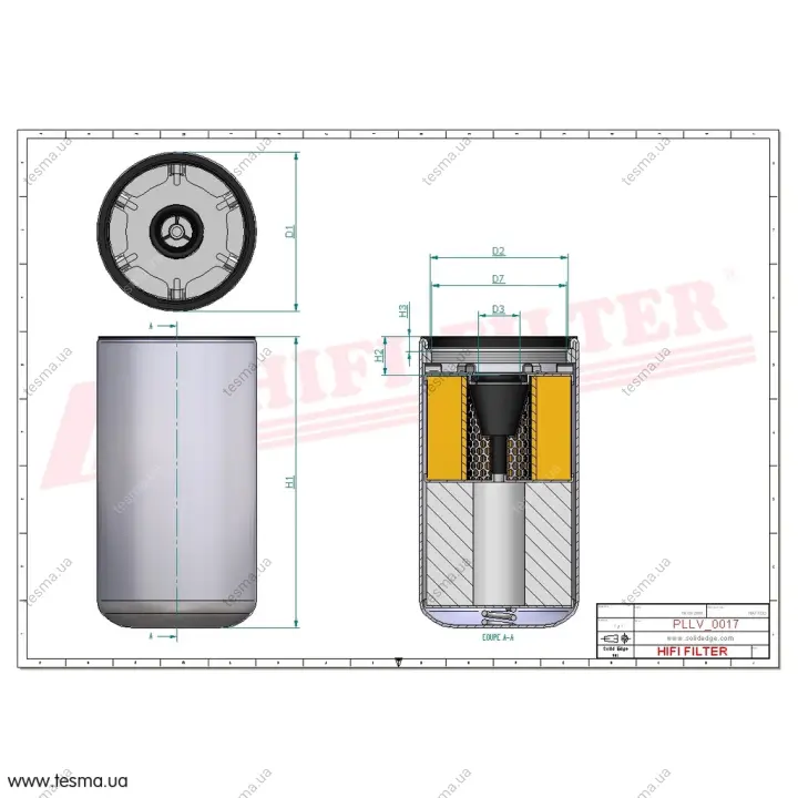 Фільтр масляний HIFI FILTER SO10097 (фото 1)