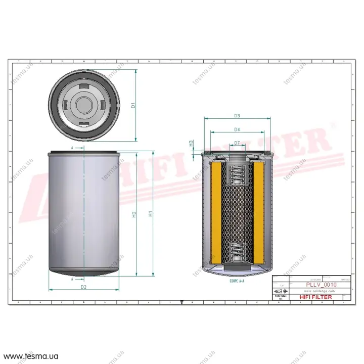 Фільтр масляний HIFI FILTER SO11080 (фото 1)