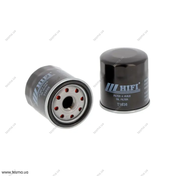 Oil filter, Spin-On. Фильтр масляный, накручиваемый HIFI FILTER T1636 (фото 1)
