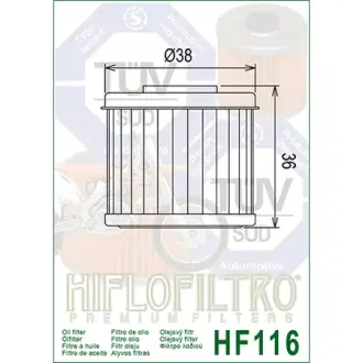 Масляний фільтр HIFLO - HIFLOFILTRO HF116