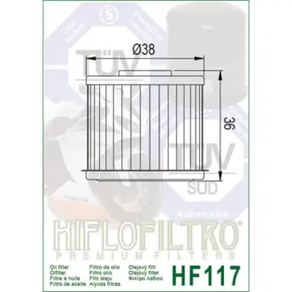 Фільтр оливи HIFLOFILTRO HF117