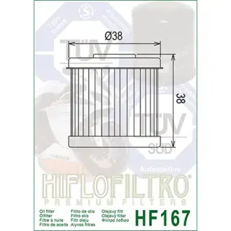 Масляний фільтр HIFLO - HIFLOFILTRO HF167