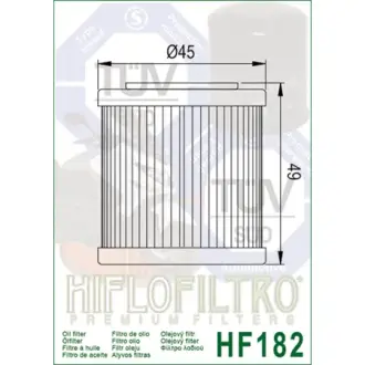 Фільтр оливи HIFLOFILTRO HF182