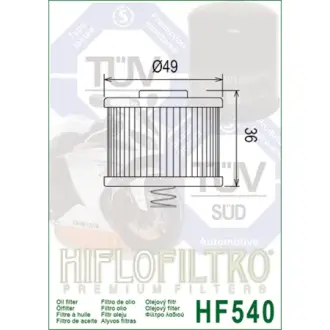 Масляний фільтр МОТО HIFLOFILTRO HF540