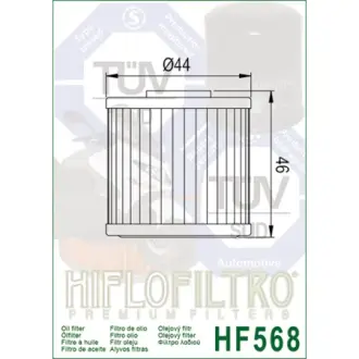 Фільтр оливи HIFLOFILTRO HF568