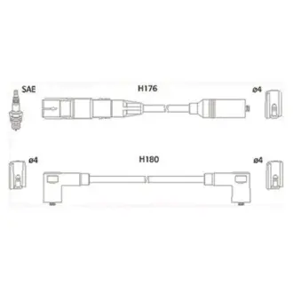 Ignition Cable Kit. Комплект проводов зажигания HITACHI 134766