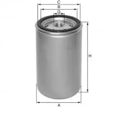 Fuel filter, Spin-On. Фильтр топливный, накручиваемый HITACHI 4407157