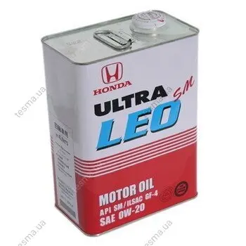 Масло моторное HONDA ULTRA LEO SM 0W-20, 4L HONDA/ACURA 0821199904 (фото 1)