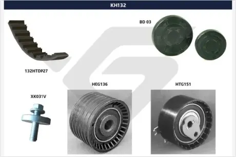 Комплект ремня ГРМ HUTCHINSON KH132