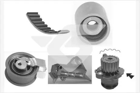 Водяной насос + комплект зубчатого ремня HUTCHINSON KH263WP71