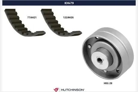 Комплект ремня ГРМ HUTCHINSON KH479