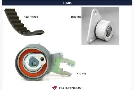 Комплект ремня ГРМ HUTCHINSON KH485