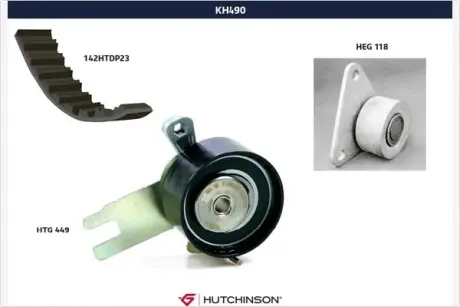 Комплект ремня ГРМ HUTCHINSON KH490