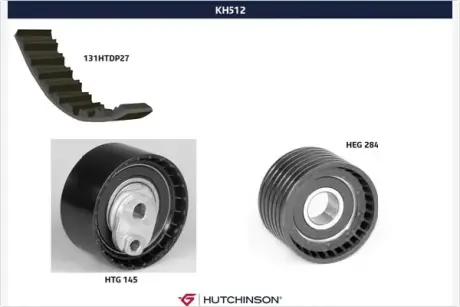 Комплект ремня ГРМ HUTCHINSON KH512