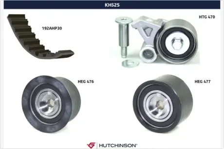Комплект ремня ГРМ HUTCHINSON KH525