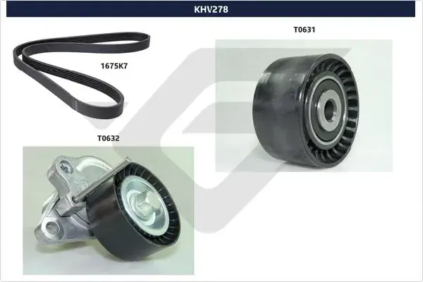 Комплект ременя генератора Master/Movano 2.3dCi 13- HUTCHINSON KHV278 (фото 1)