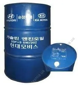 масло моторное, MOBIS premium gasoline motor oil, SAE 5W-20, 200L HYUNDAI/KIA 0510000C21 - фото 1