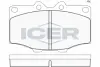 Комплект тормозных колодок, дисковый тормоз ICER 140352 (фото 1)