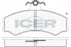 Комплект тормозных колодок, дисковый тормоз ICER 140374 (фото 1)