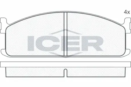 Комплект тормозных колодок, дисковый тормоз ICER 140521