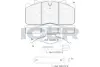 Комплект тормозных колодок, дисковый тормоз ICER 151253113 (фото 1)