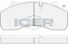 Комплект тормозных колодок, дисковый тормоз ICER 151423 (фото 1)