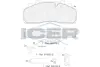 Комплект тормозных колодок, дисковый тормоз ICER 151623122 (фото 1)