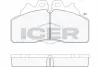 Комплект тормозных колодок, дисковый тормоз ICER 151958 (фото 1)