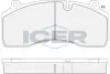 Комплект тормозных колодок, дисковый тормоз ICER 151977 (фото 1)