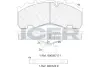 Комплект тормозных колодок, дисковый тормоз ICER 152155066 (фото 1)