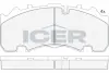 Комплект тормозных колодок, дисковый тормоз ICER 152155 (фото 1)