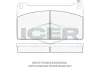 Комплект тормозных колодок, дисковый тормоз ICER 160276 (фото 1)
