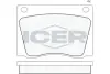 Комплект тормозных колодок, дисковый тормоз ICER 180009 (фото 1)