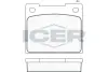 Комплект тормозных колодок, дисковый тормоз ICER 180033 (фото 1)