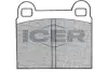Комплект тормозных колодок, дисковый тормоз ICER 180058 (фото 1)