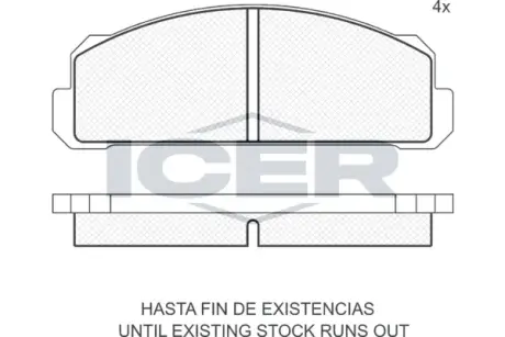 Комплект тормозных колодок, дисковый тормоз ICER 180066