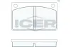 Комплект тормозных колодок, дисковый тормоз ICER 180088 (фото 1)
