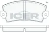 Комплект тормозных колодок, дисковый тормоз ICER 180089 (фото 1)