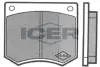 Комплект тормозных колодок, дисковый тормоз ICER 180093 (фото 1)