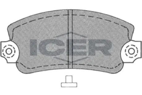 Комплект тормозных колодок, дисковый тормоз ICER 180099